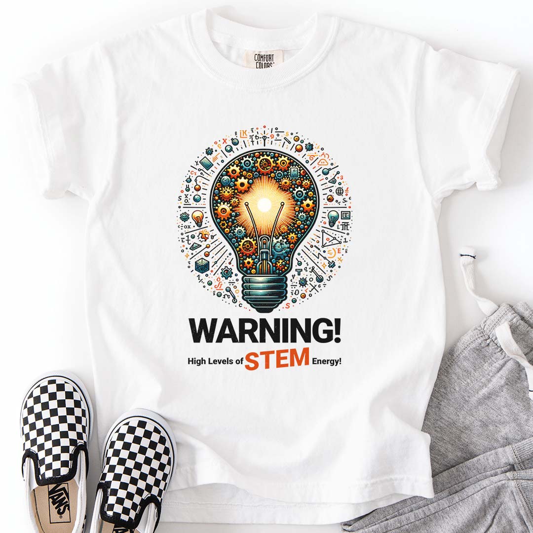 Warning: High Levels of STEM Energy – Science & Math Youth T-Shirt