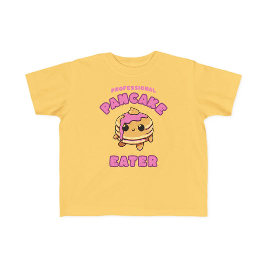 Cute Pancake Eater Toddler Tee, Kids T-Shirt, Gift for Children, Birthday Present