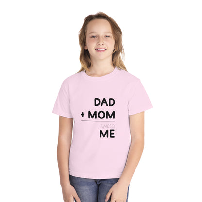 Dad + Mom = awesoME – Cute & Fun Math Youth T-Shirt