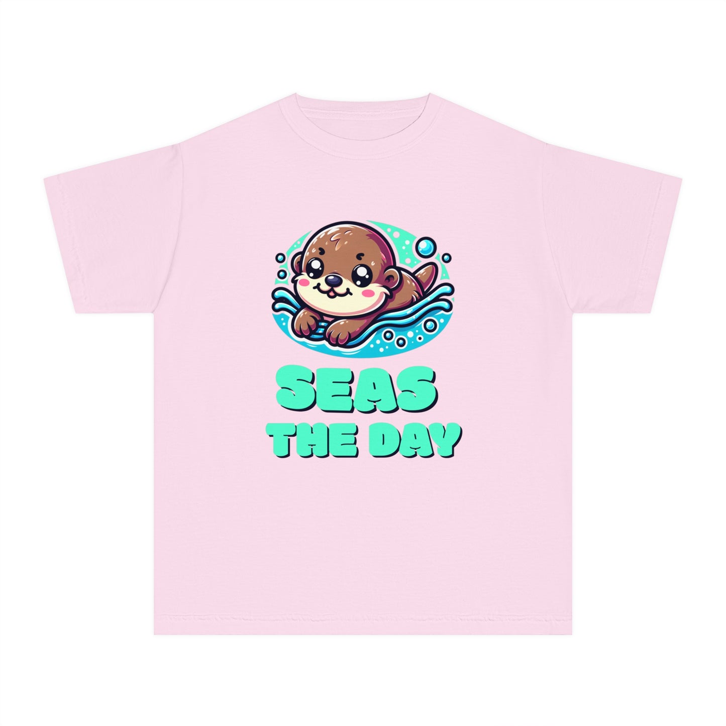 Seas the Day – Playful Sea Otter Youth T-Shirt