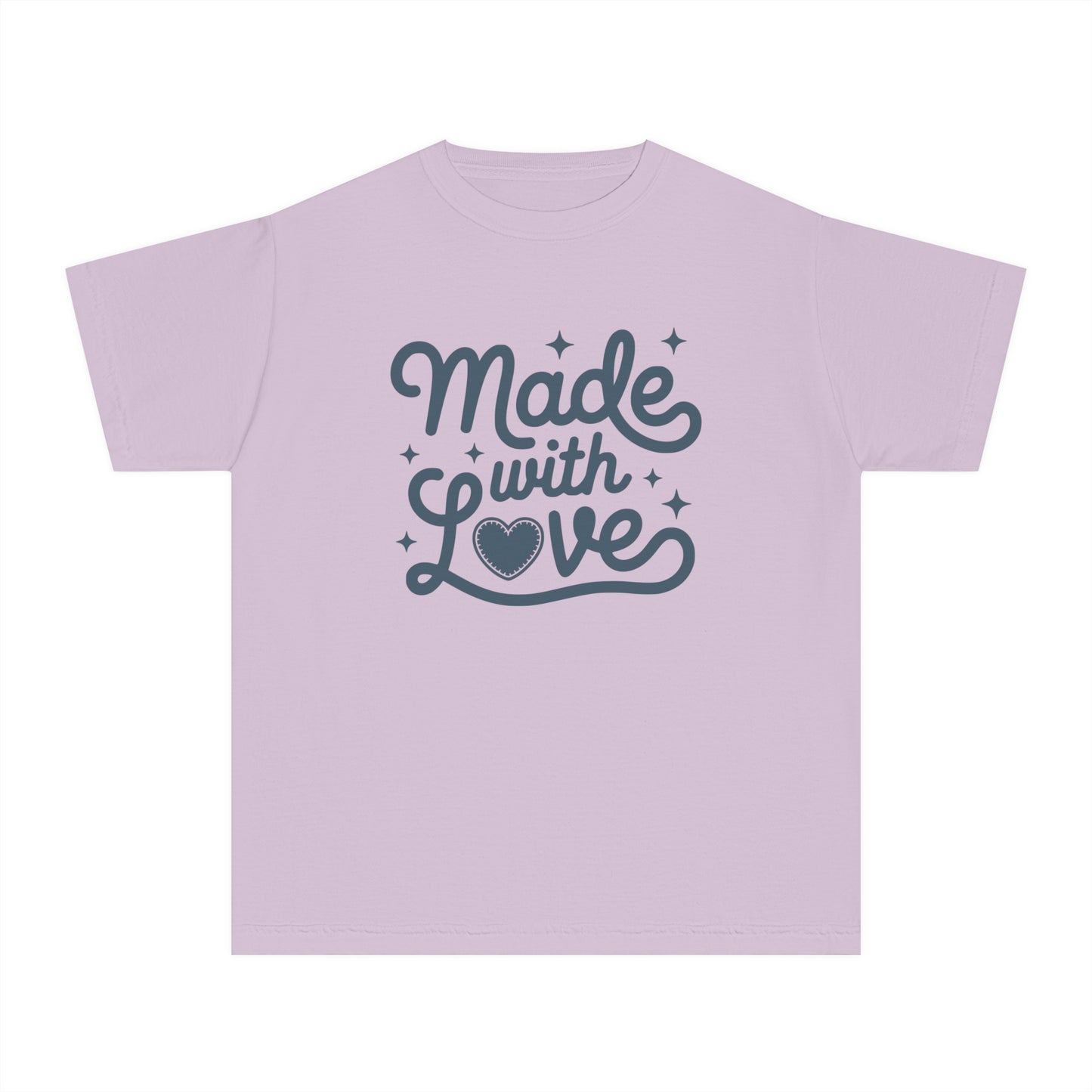Made With Love – Stitched Heart Youth T-Shirt