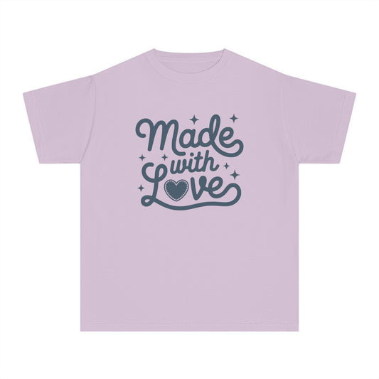 Made With Love – Stitched Heart Youth T-Shirt