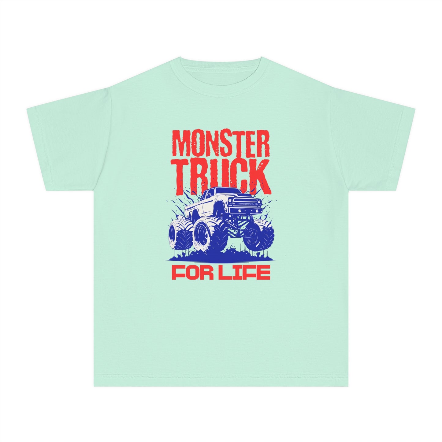 Monster Truck For Life - Cool Youth Graphic T-Shirt