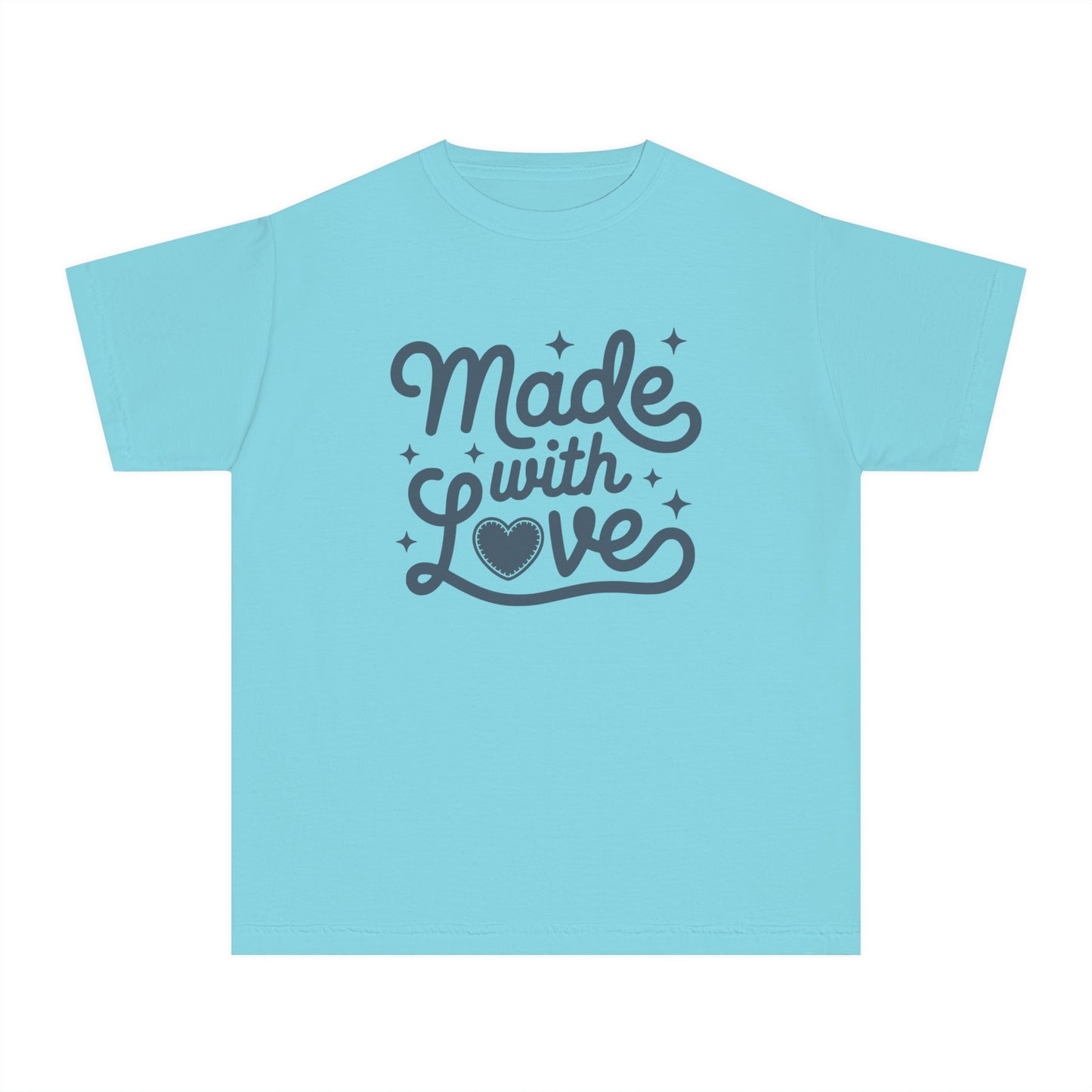Made With Love – Stitched Heart Youth T-Shirt