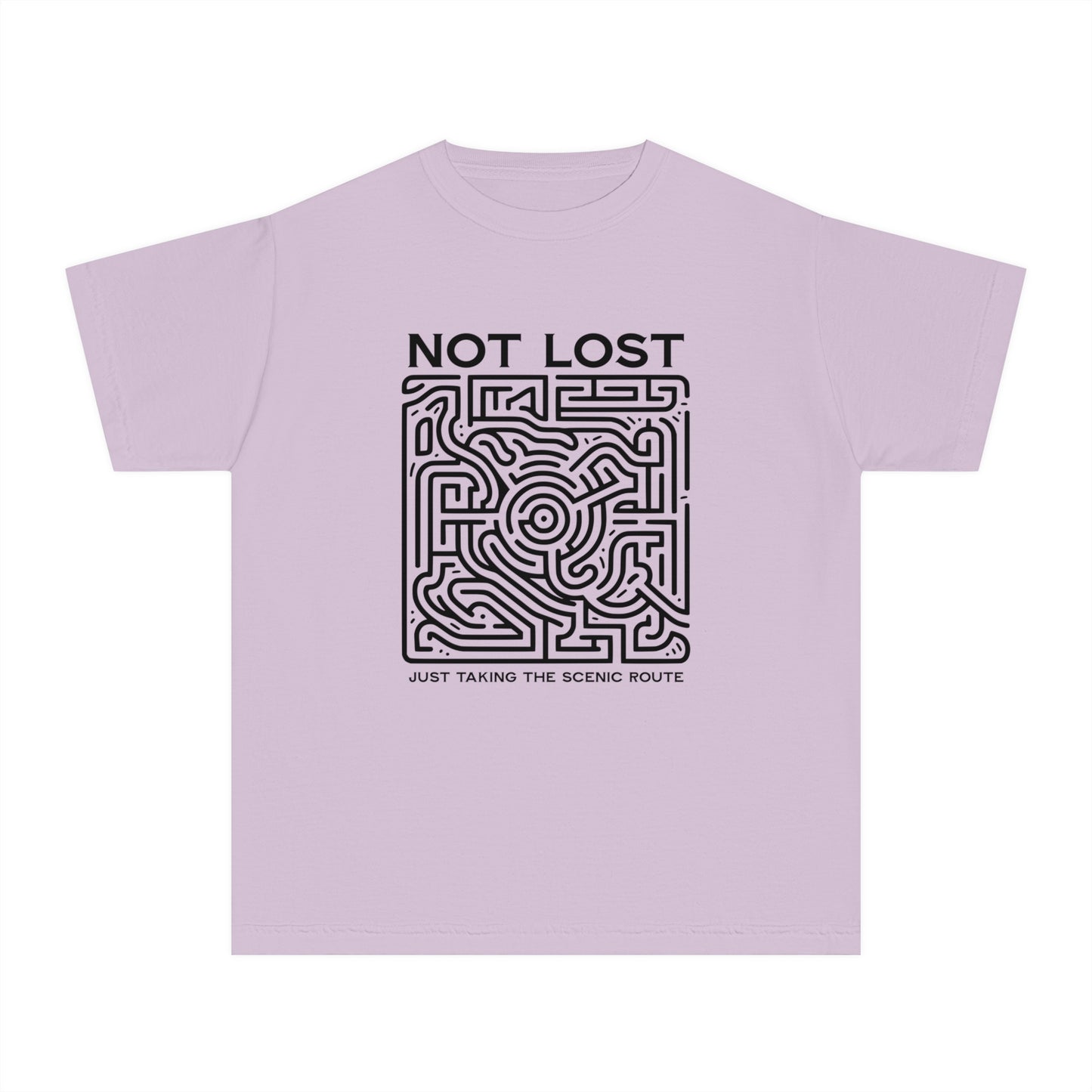 Not Lost, Just Taking the Scenic Route – Maze Adventure Youth T-Shirt
