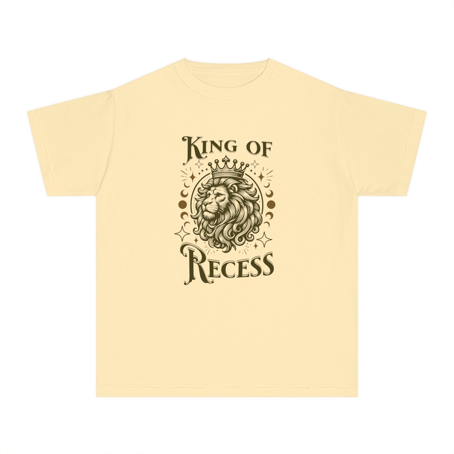 King of Recess T-Shirt – Vintage Lion Graphic Youth Tee