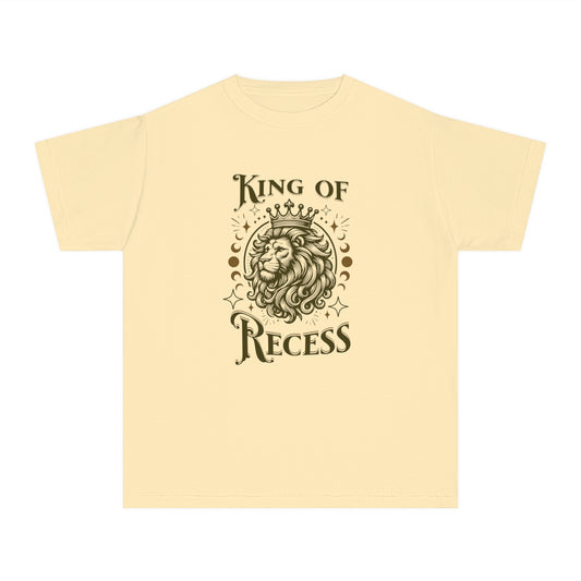 King of Recess T-Shirt – Vintage Lion Graphic Youth Tee