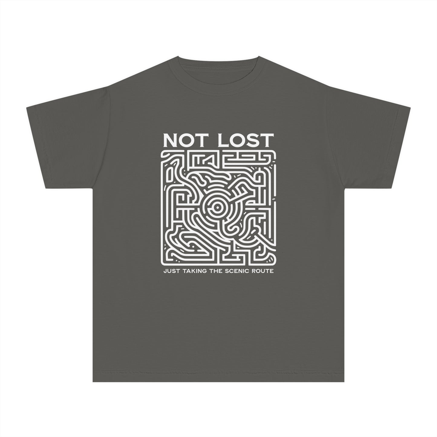 Not Lost, Just Taking the Scenic Route – Maze Adventure Youth T-Shirt