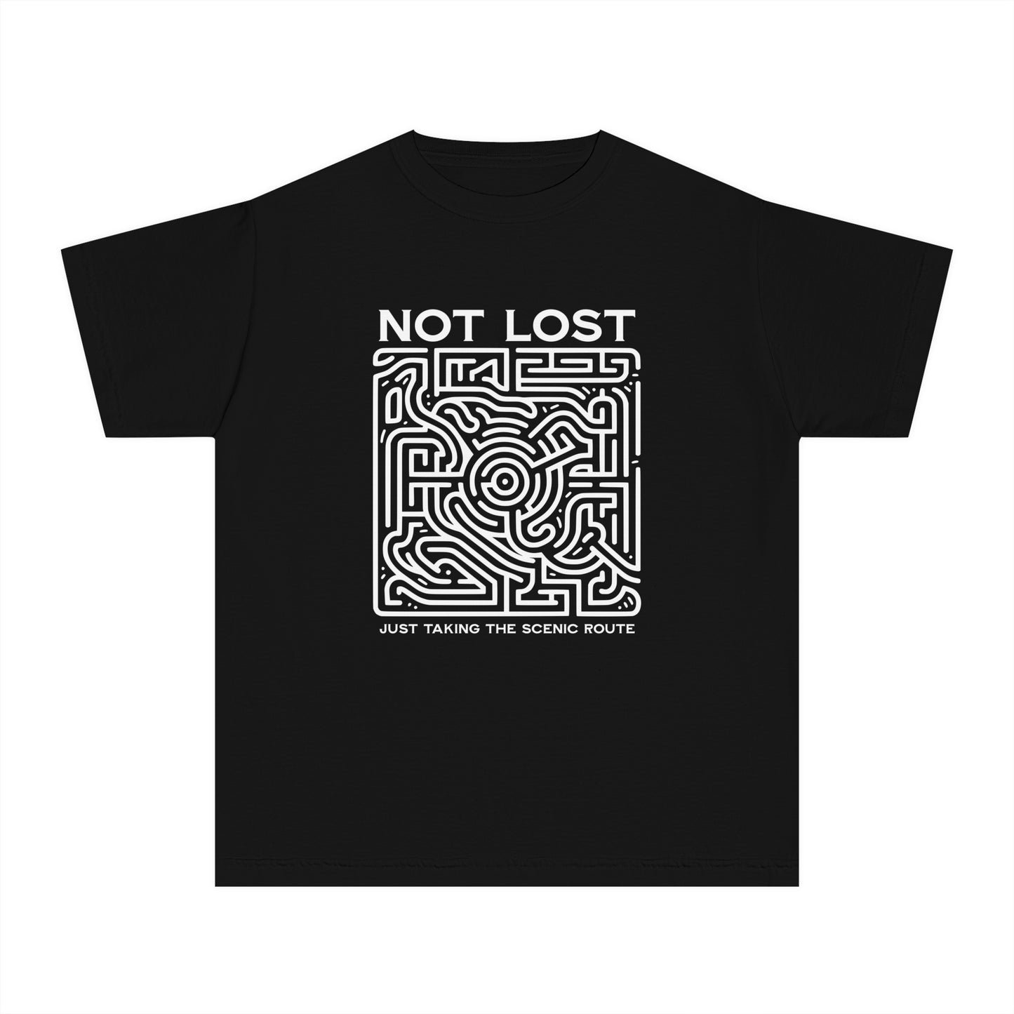 Not Lost, Just Taking the Scenic Route – Maze Adventure Youth T-Shirt