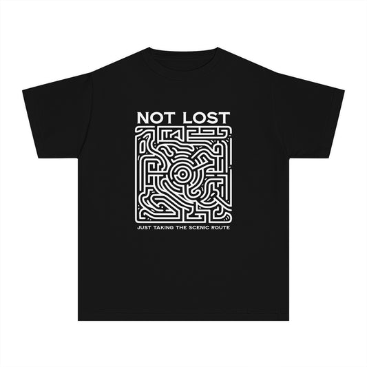 Not Lost, Just Taking the Scenic Route – Maze Adventure Youth T-Shirt