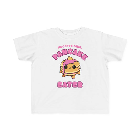 Cute Pancake Eater Toddler Tee, Kids T-Shirt, Gift for Children, Birthday Present