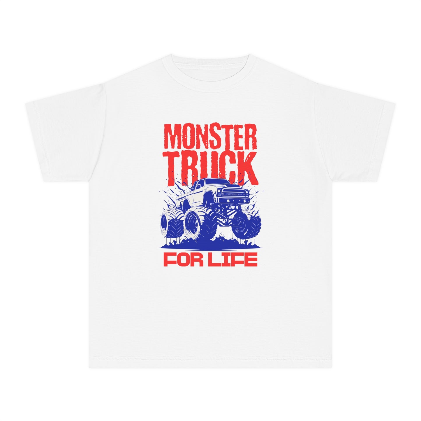Monster Truck For Life - Cool Youth Graphic T-Shirt
