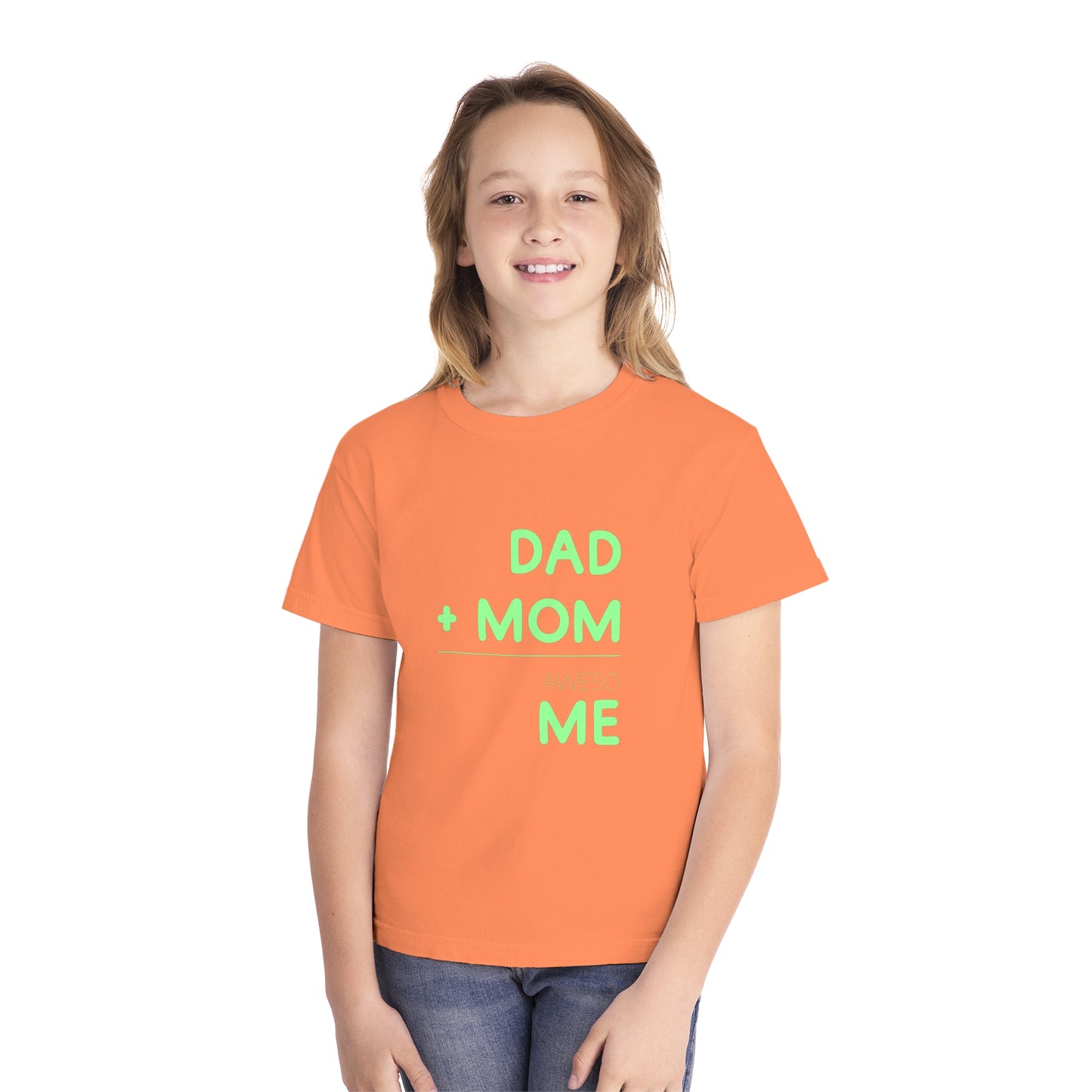 Dad + Mom = awesoME – Cute & Fun Math Youth T-Shirt