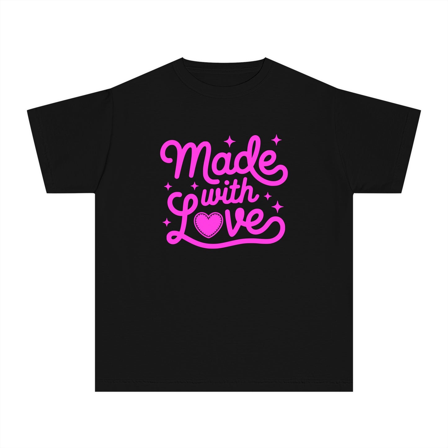Made With Love – Stitched Heart Youth T-Shirt