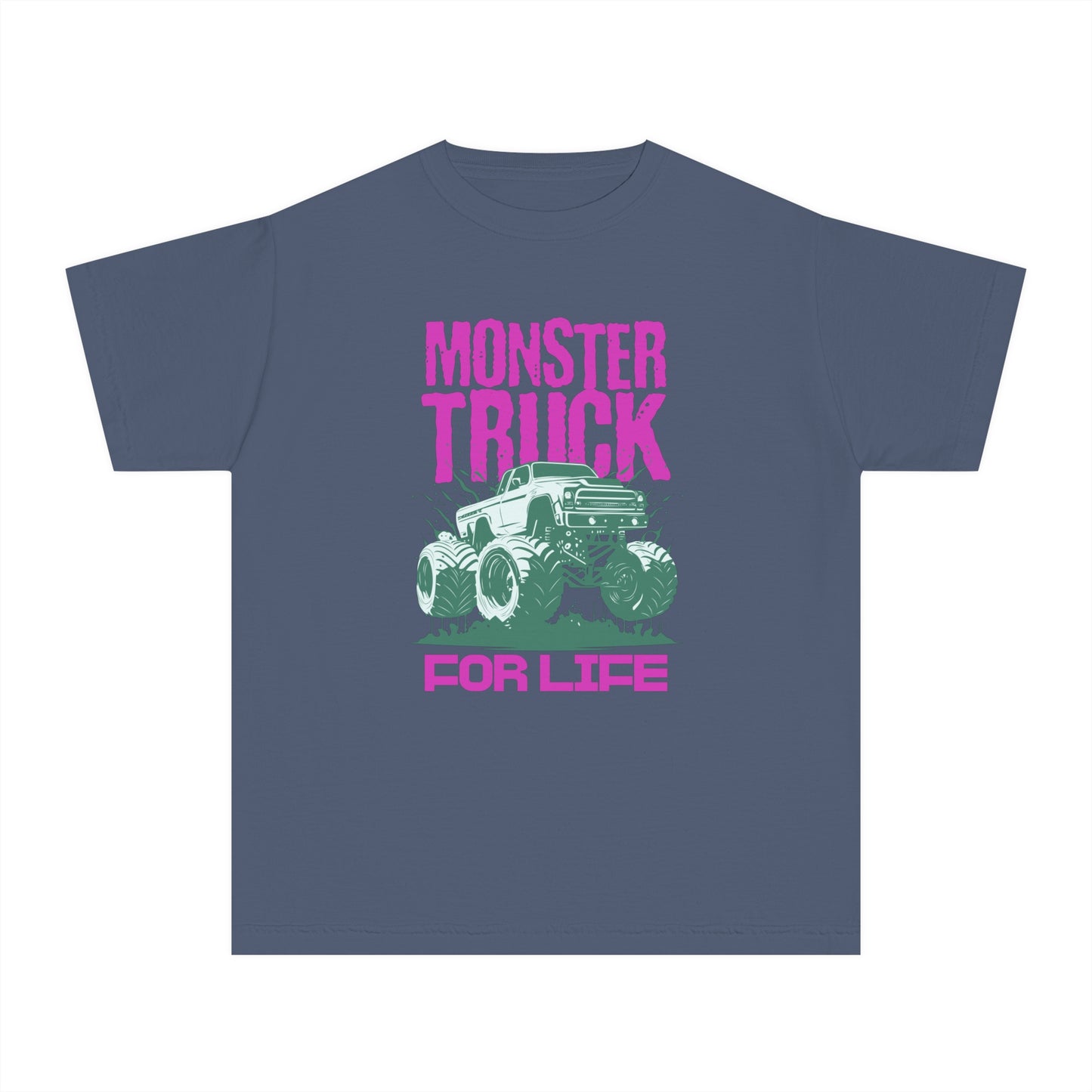 Monster Truck For Life - Cool Youth Graphic T-Shirt