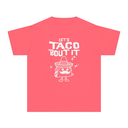 Let's Taco 'Bout It - Cute & Funny Comfort Colors® Youth T-Shirt (XS–XL)