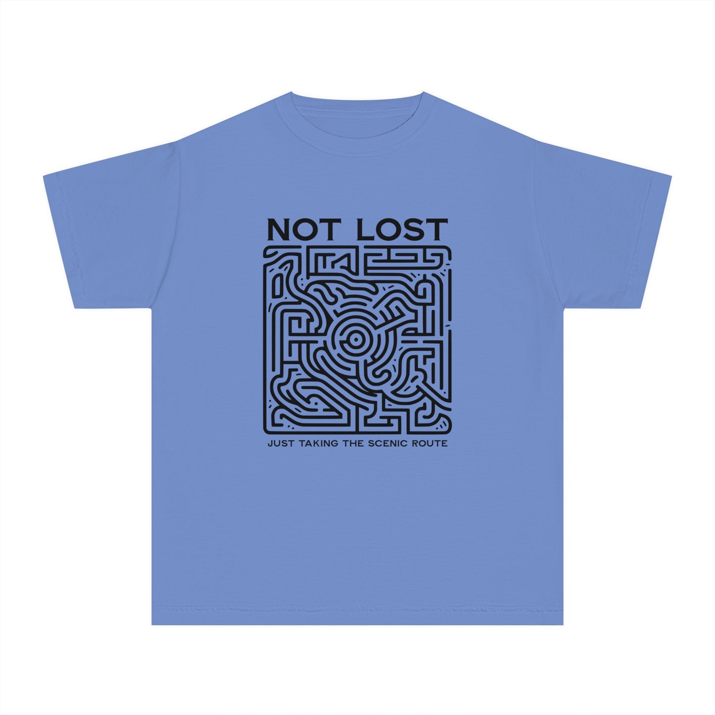 Not Lost, Just Taking the Scenic Route – Maze Adventure Youth T-Shirt