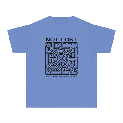 Not Lost, Just Taking the Scenic Route – Maze Adventure Youth T-Shirt