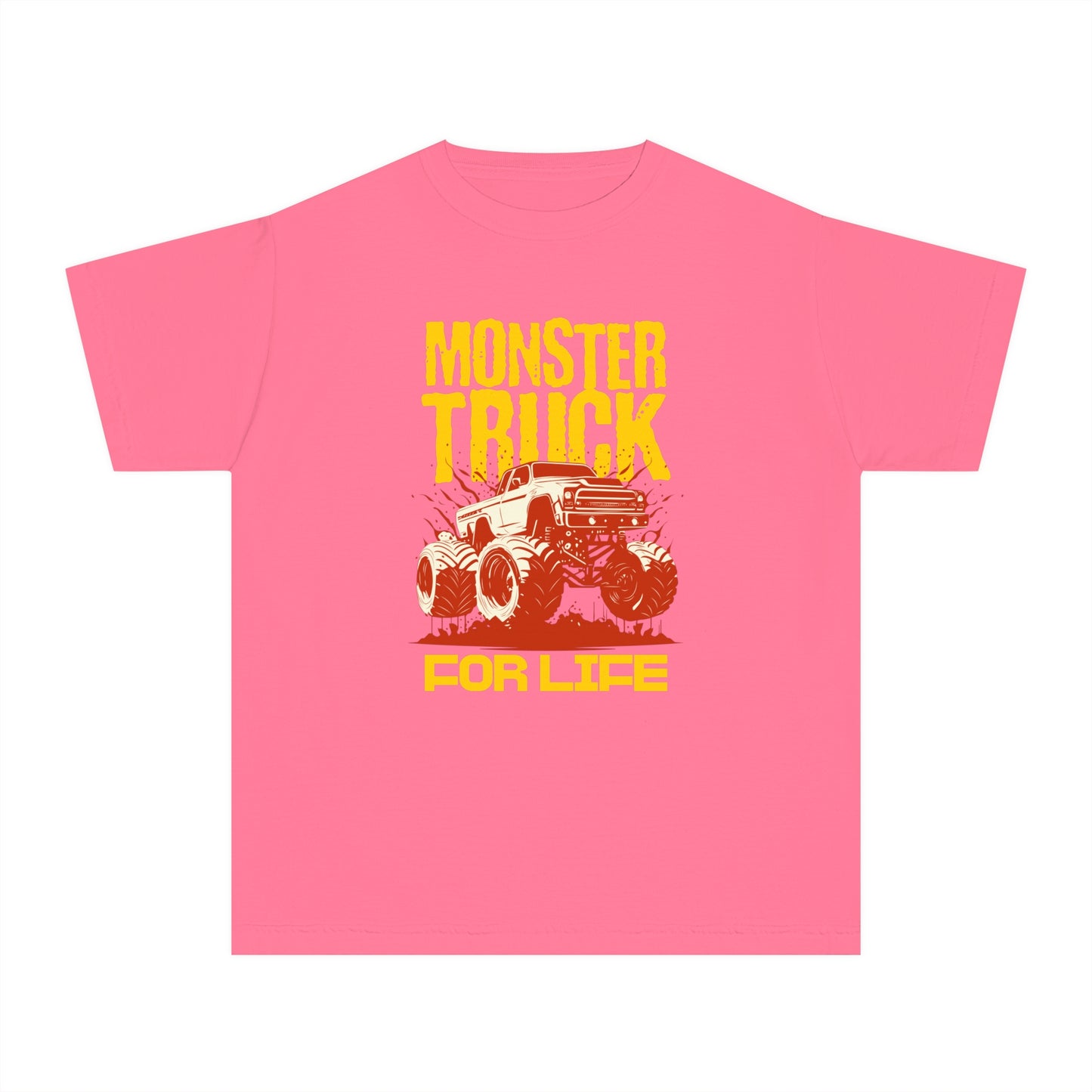 Monster Truck For Life - Cool Youth Graphic T-Shirt