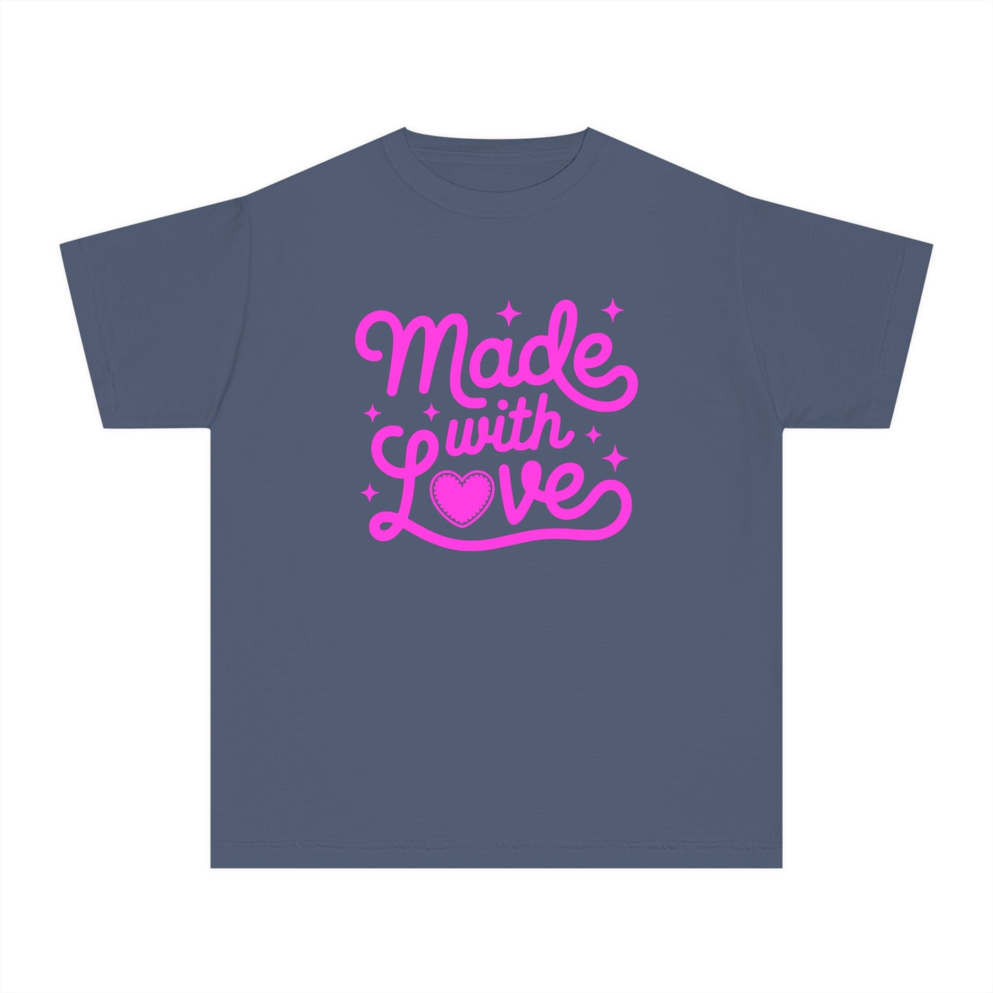 Made With Love – Stitched Heart Youth T-Shirt