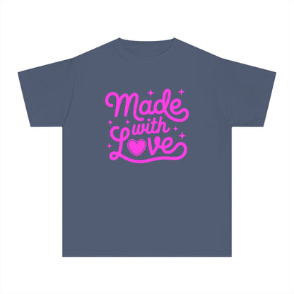 Made With Love – Stitched Heart Youth T-Shirt