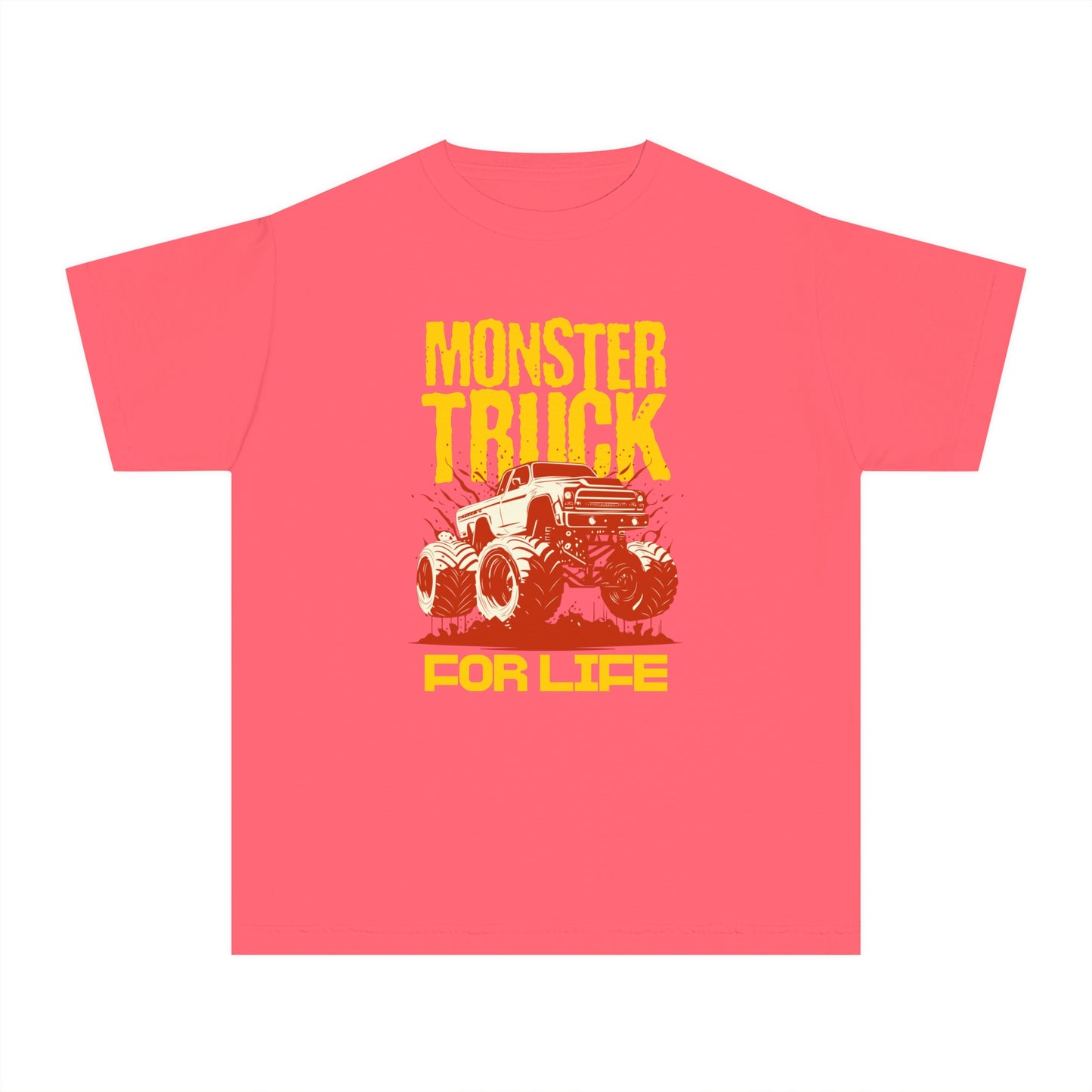 Monster Truck For Life - Cool Youth Graphic T-Shirt