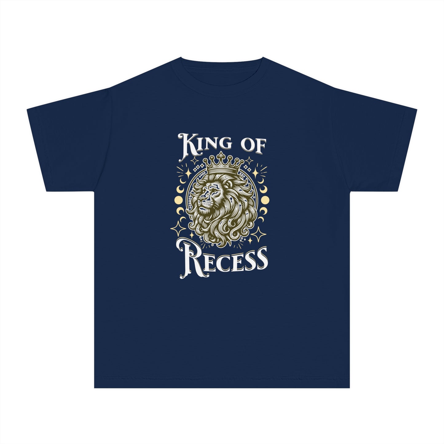 King of Recess T-Shirt – Vintage Lion Graphic Youth Tee