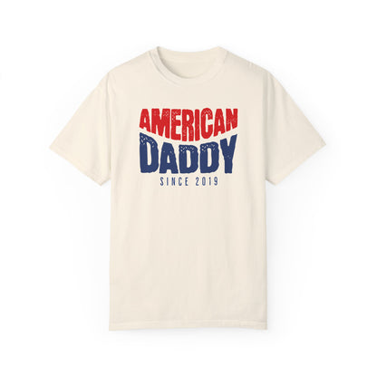 American Daddy Since 2019 - Personalized Dads T-Shirt (Matching Mommy Tee Available)