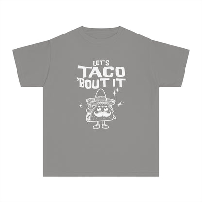 Let's Taco 'Bout It - Cute & Funny Comfort Colors® Youth T-Shirt (XS–XL)