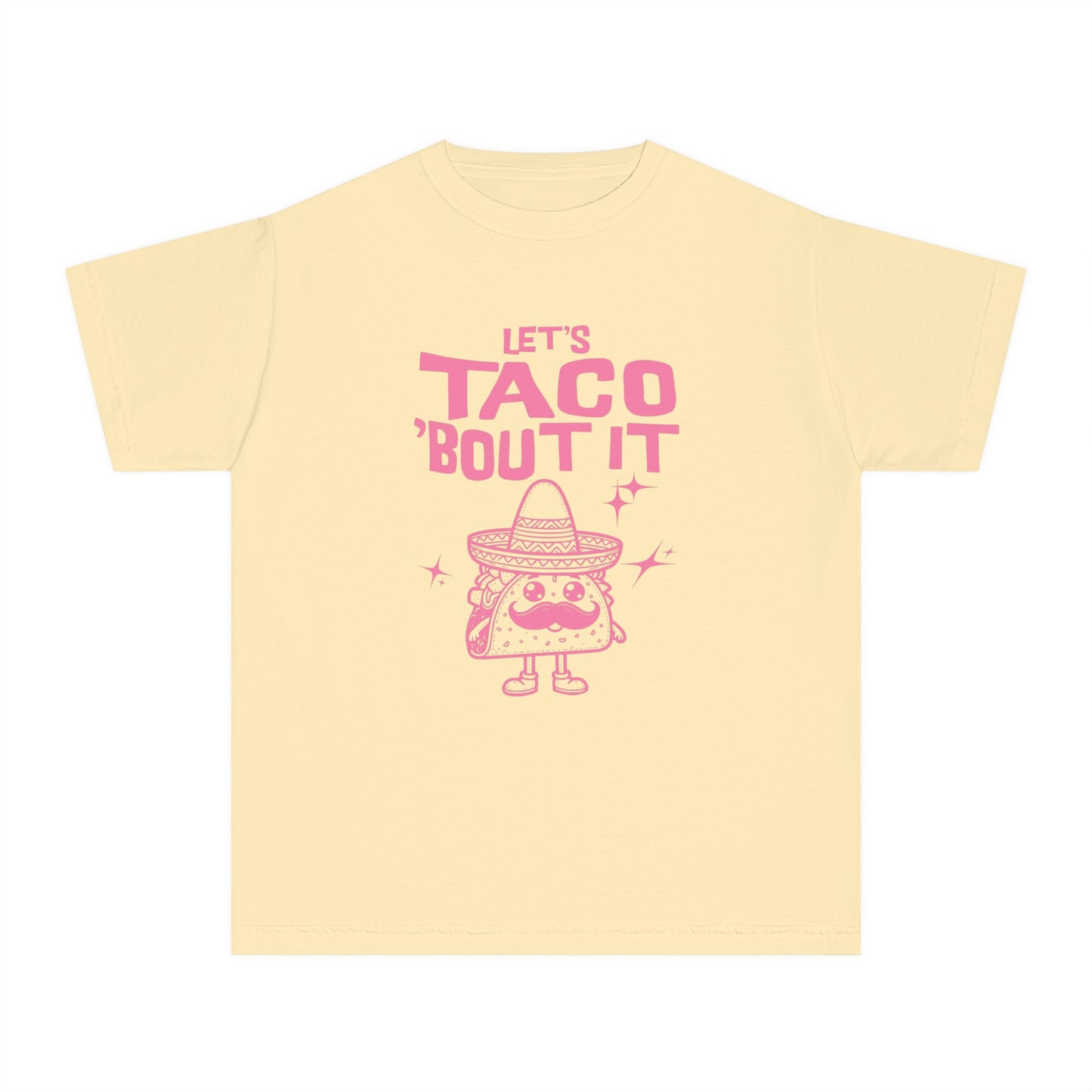 Let's Taco 'Bout It - Cute & Funny Comfort Colors® Youth T-Shirt (XS–XL)