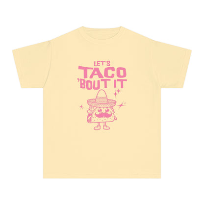 Let's Taco 'Bout It - Cute & Funny Comfort Colors® Youth T-Shirt (XS–XL)