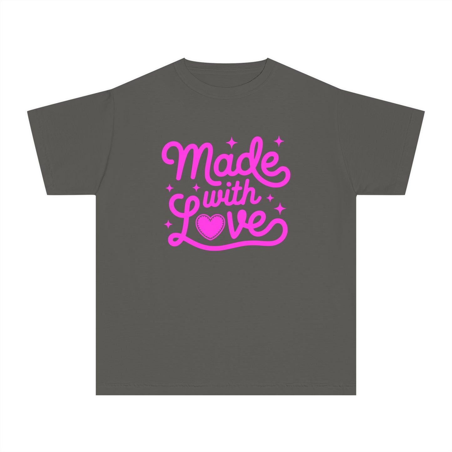 Made With Love – Stitched Heart Youth T-Shirt