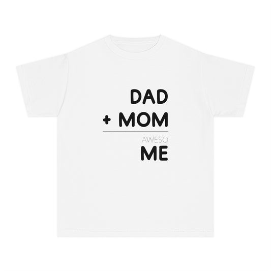 Dad + Mom = awesoME – Cute & Fun Math Youth T-Shirt
