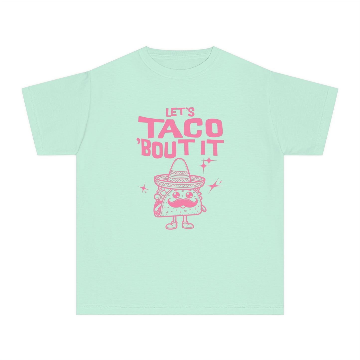 Let's Taco 'Bout It - Cute & Funny Comfort Colors® Youth T-Shirt (XS–XL)