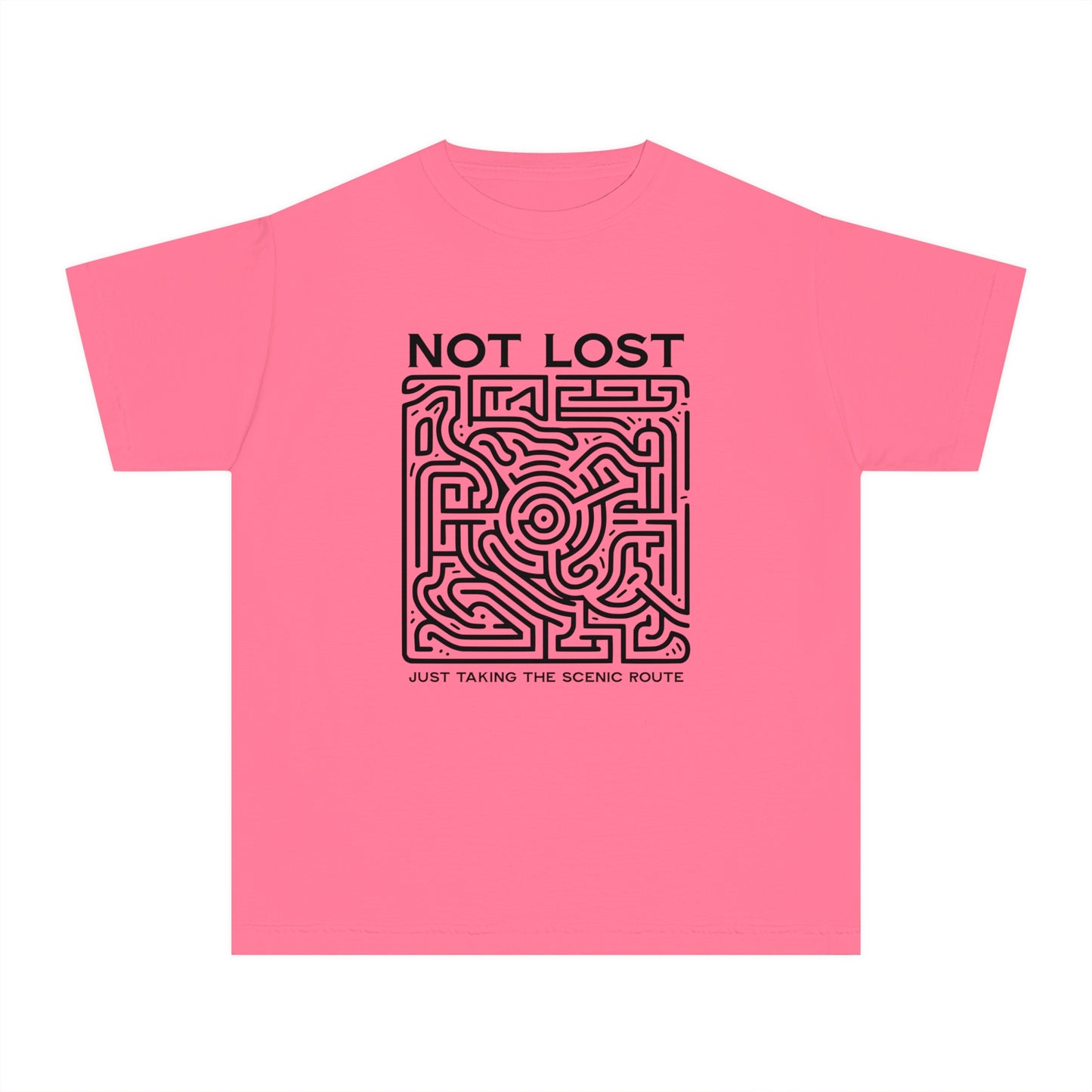 Not Lost, Just Taking the Scenic Route – Maze Adventure Youth T-Shirt