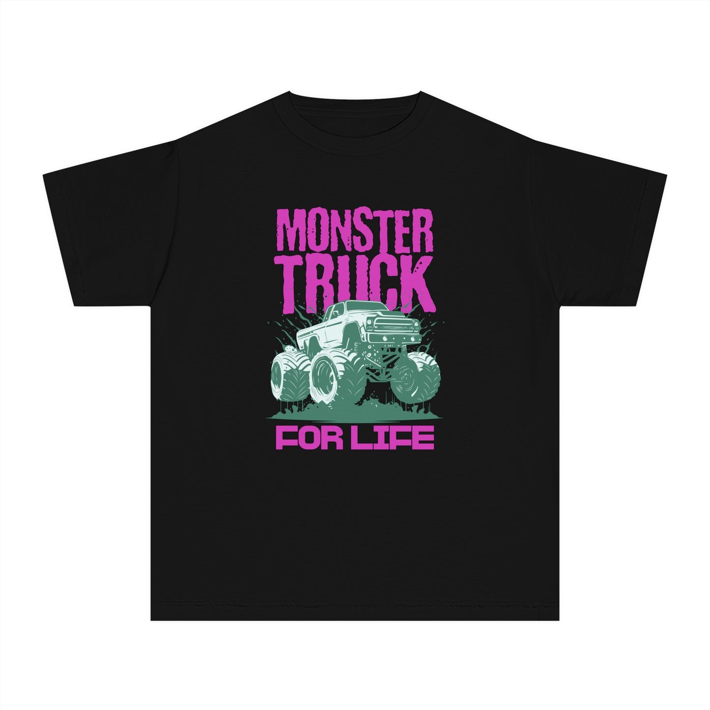 Monster Truck For Life - Cool Youth Graphic T-Shirt