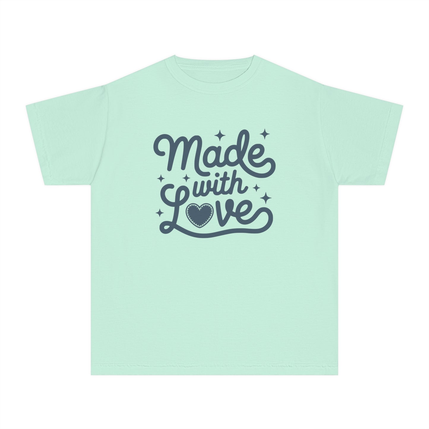 Made With Love – Stitched Heart Youth T-Shirt