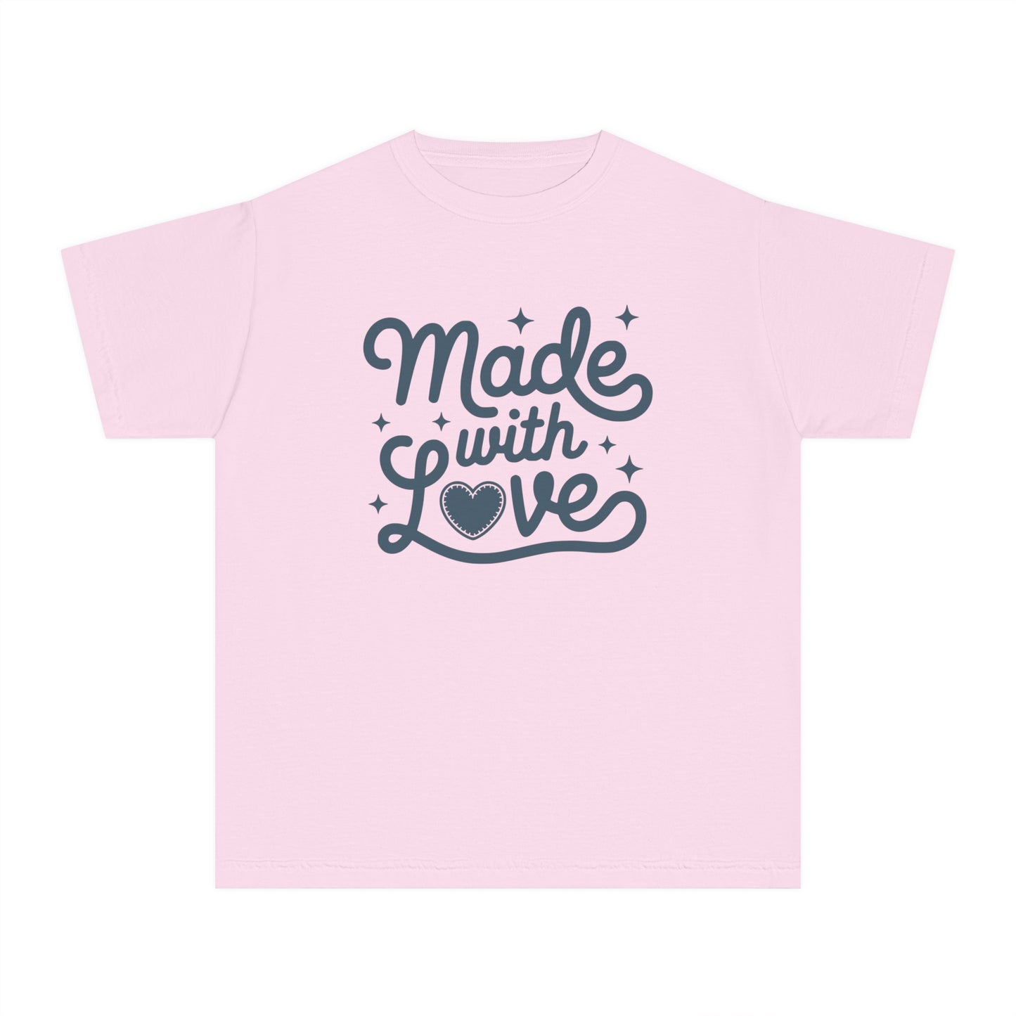 Made With Love – Stitched Heart Youth T-Shirt