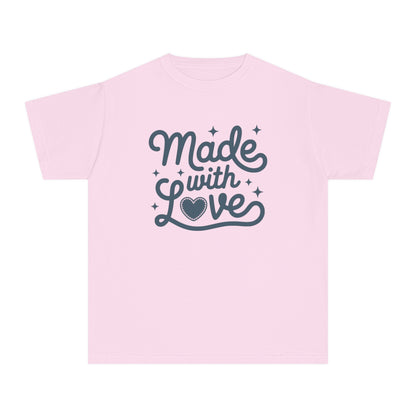 Made With Love – Stitched Heart Youth T-Shirt