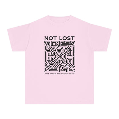 Not Lost, Just Taking the Scenic Route – Maze Adventure Youth T-Shirt