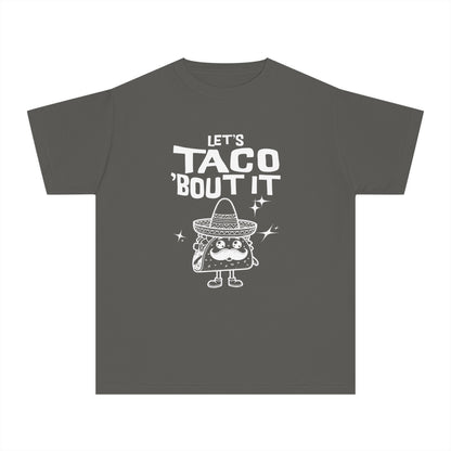 Let's Taco 'Bout It - Cute & Funny Comfort Colors® Youth T-Shirt (XS–XL)
