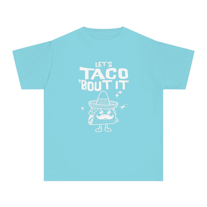 Let's Taco 'Bout It - Cute & Funny Comfort Colors® Youth T-Shirt (XS–XL)