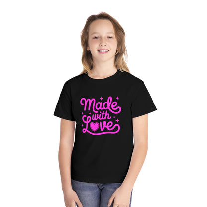Made With Love – Stitched Heart Youth T-Shirt
