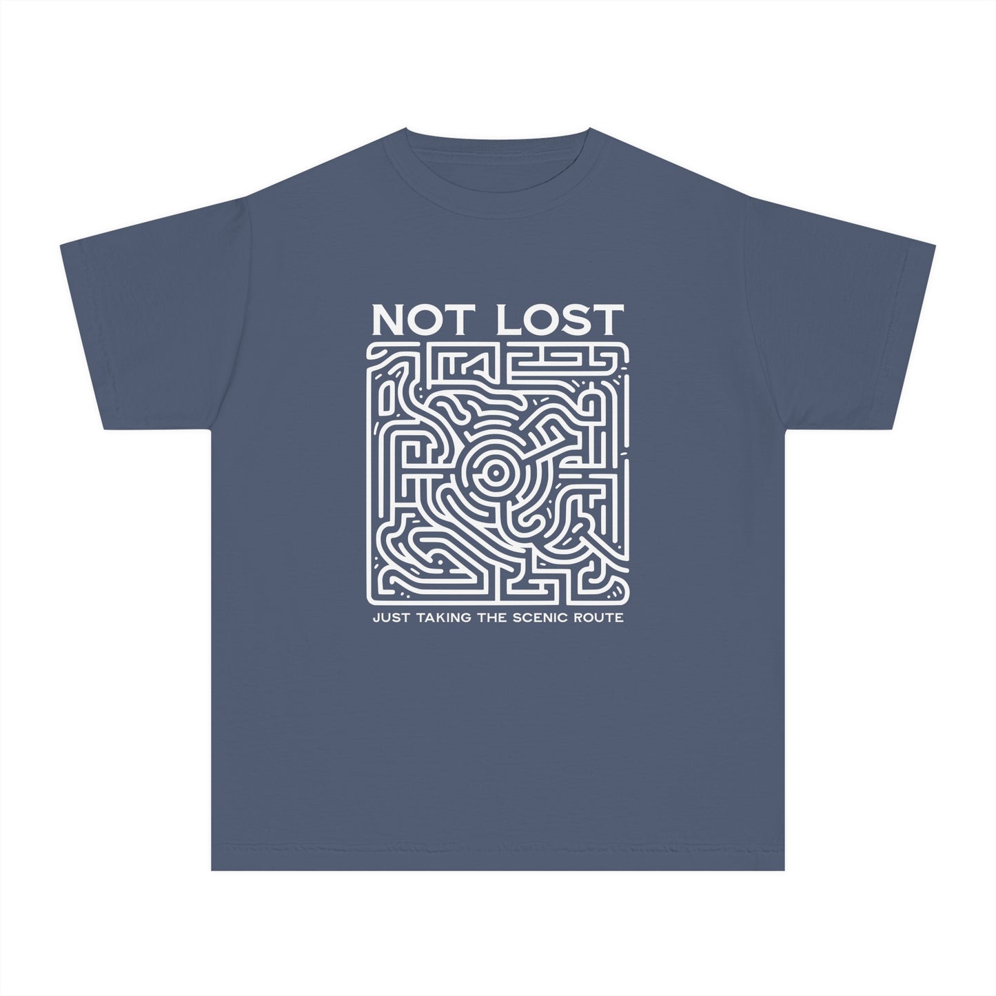 Not Lost, Just Taking the Scenic Route – Maze Adventure Youth T-Shirt