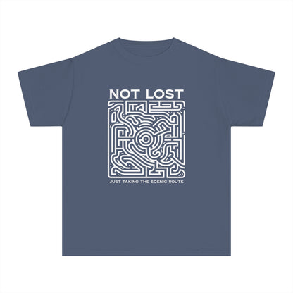 Not Lost, Just Taking the Scenic Route – Maze Adventure Youth T-Shirt