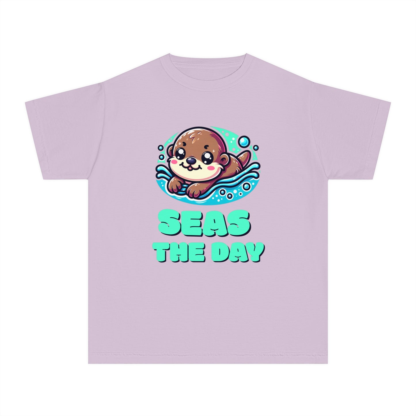 Seas the Day – Playful Sea Otter Youth T-Shirt
