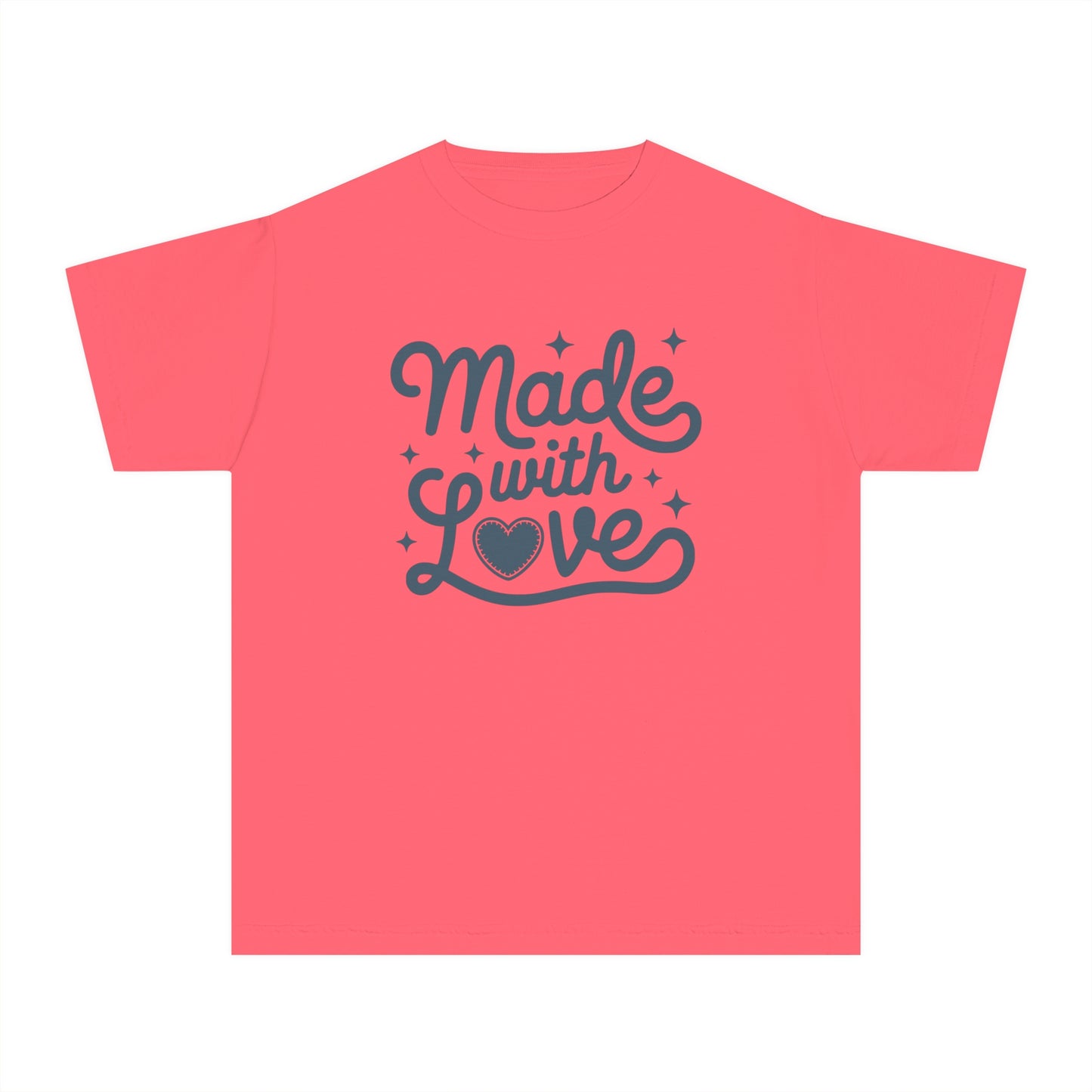 Made With Love – Stitched Heart Youth T-Shirt