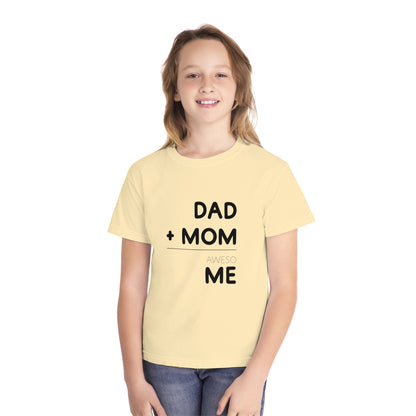 Dad + Mom = awesoME – Cute & Fun Math Youth T-Shirt