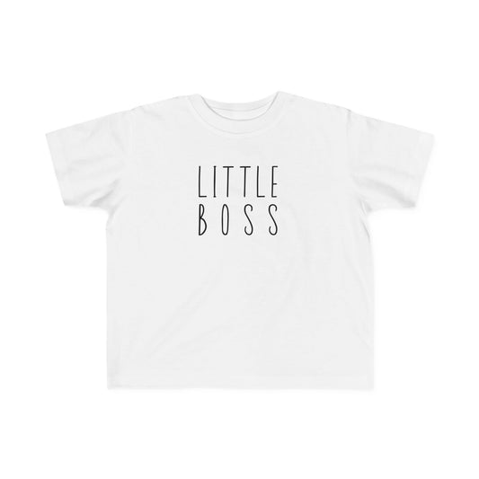 Little Boss Toddler T-Shirt - Funny Everyday Wear, Playtime Ready, Family Matching Tee
