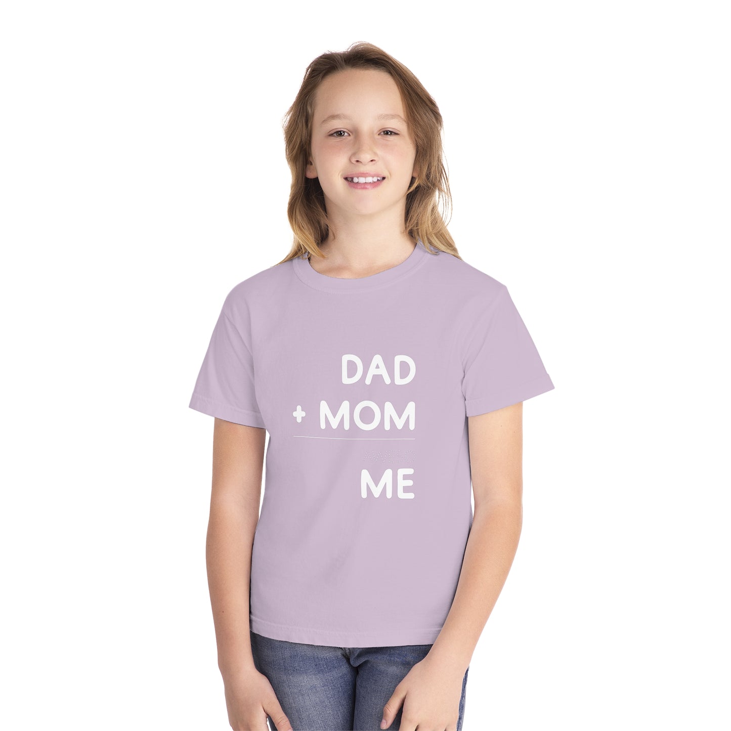 Dad + Mom = awesoME – Cute & Fun Math Youth T-Shirt